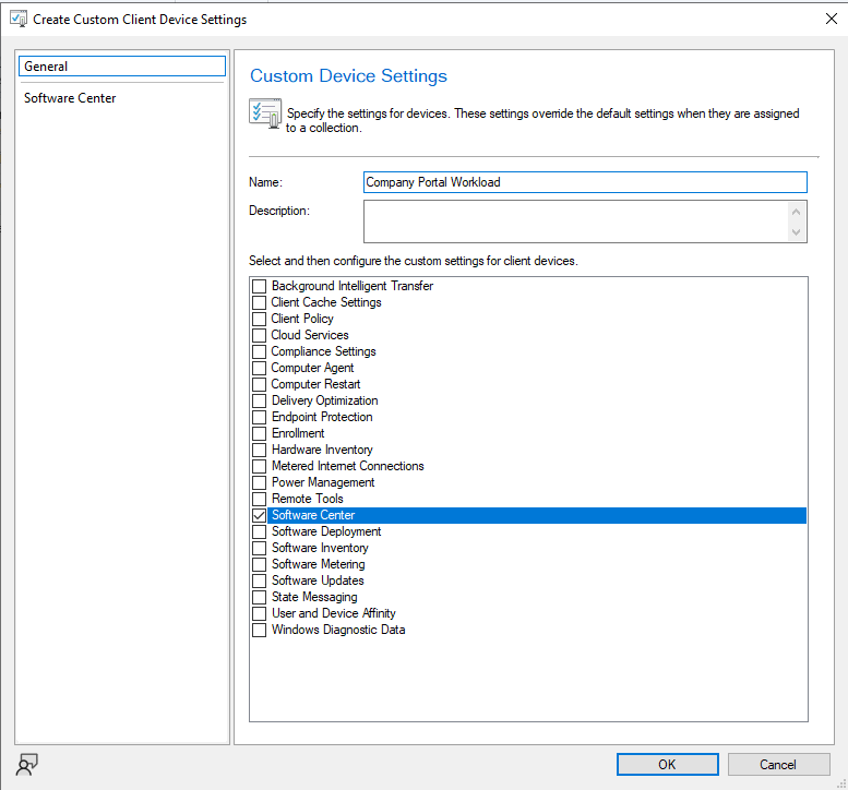 Custom Client Settings