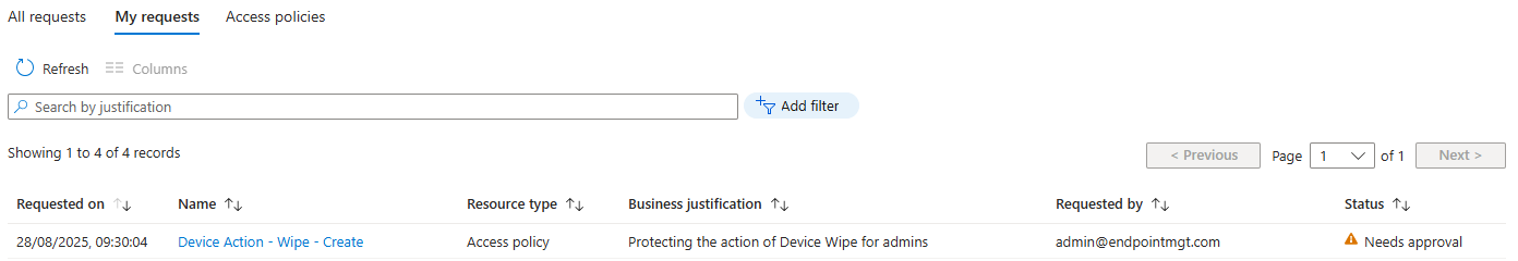 Pending Approval